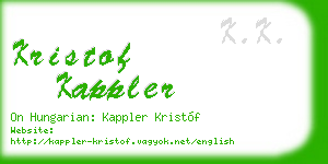 kristof kappler business card